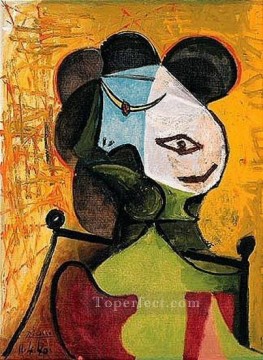  1960 Pintura al %c3%b3leo - Buste de femme 2 1960 Cubismo